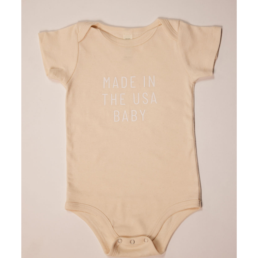 INFANT ORGANIC COTTON ONSIE: MADE IN THE USA BABY