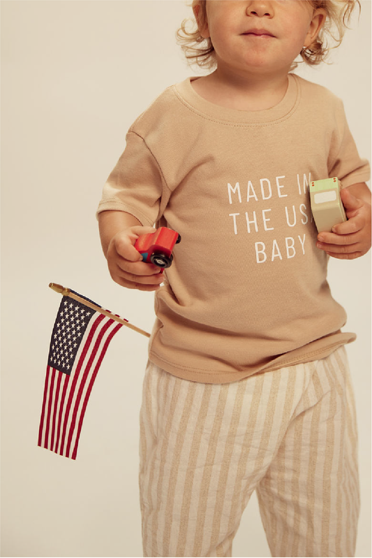 INFANT ORGANIC COTTON TEE: MADE IN THE USA BABY